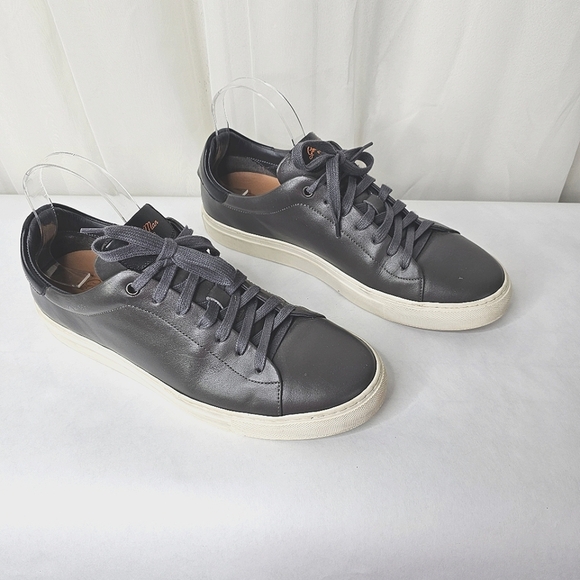 Good Man Brand Other - Good Man Brand Dark Gray With Black Trim Nappa Leather Sneakers Size 10.5